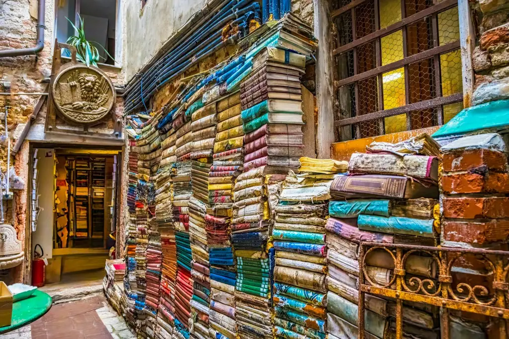 Librairie Acqua Alta is a unique bookshop in Venice