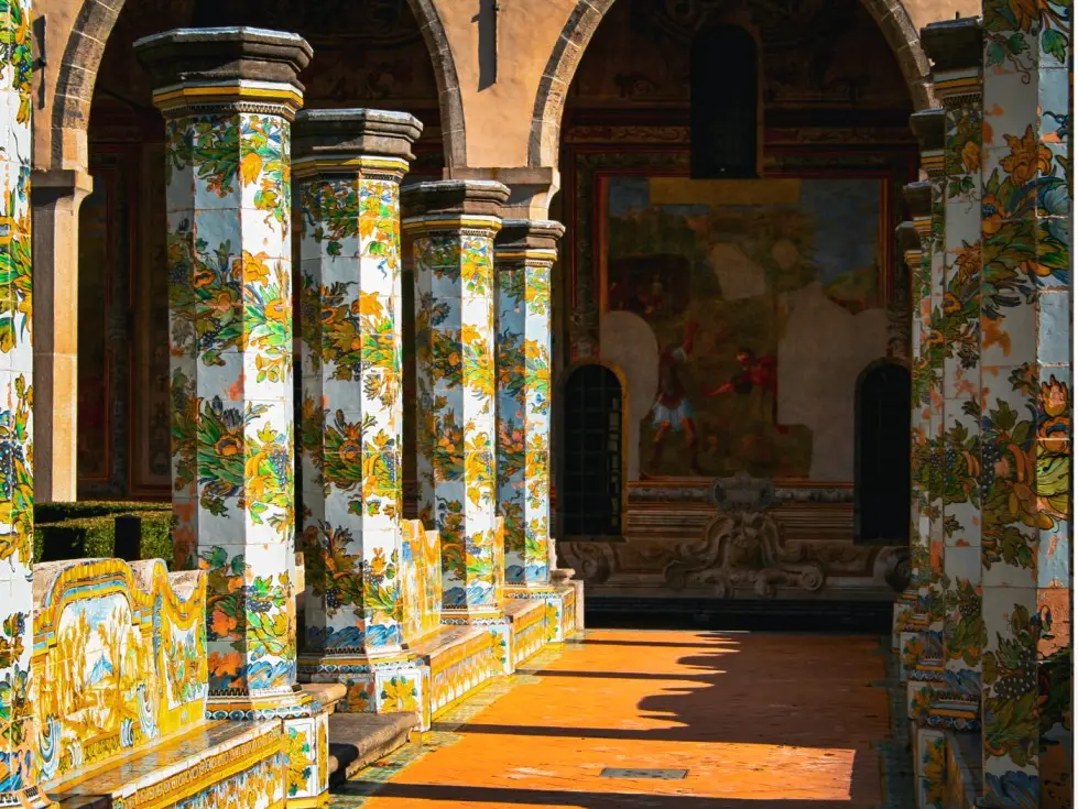 the colourful cloisters are a must visit 24 hours in Naples