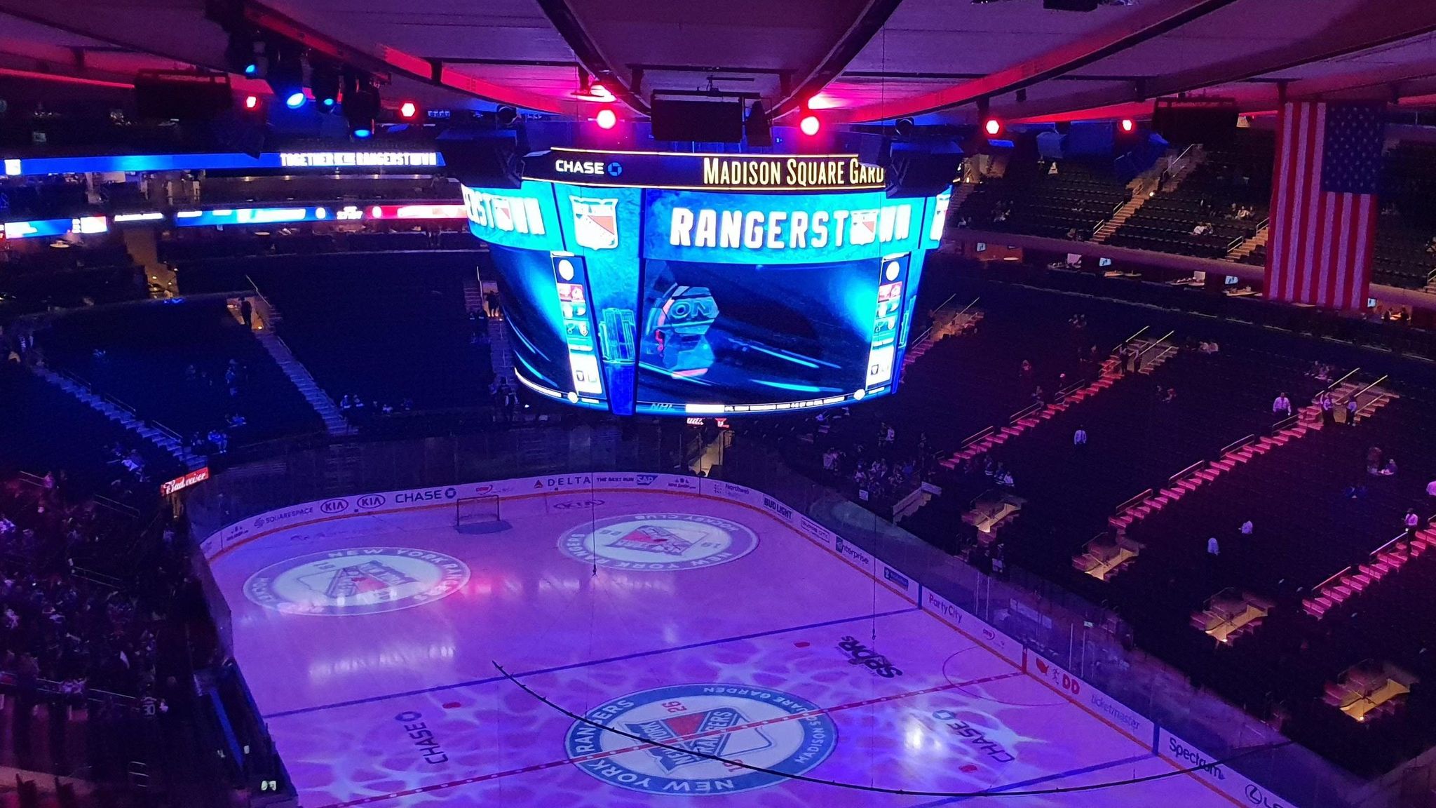 Madison Square Gardens during a New York Rangers game