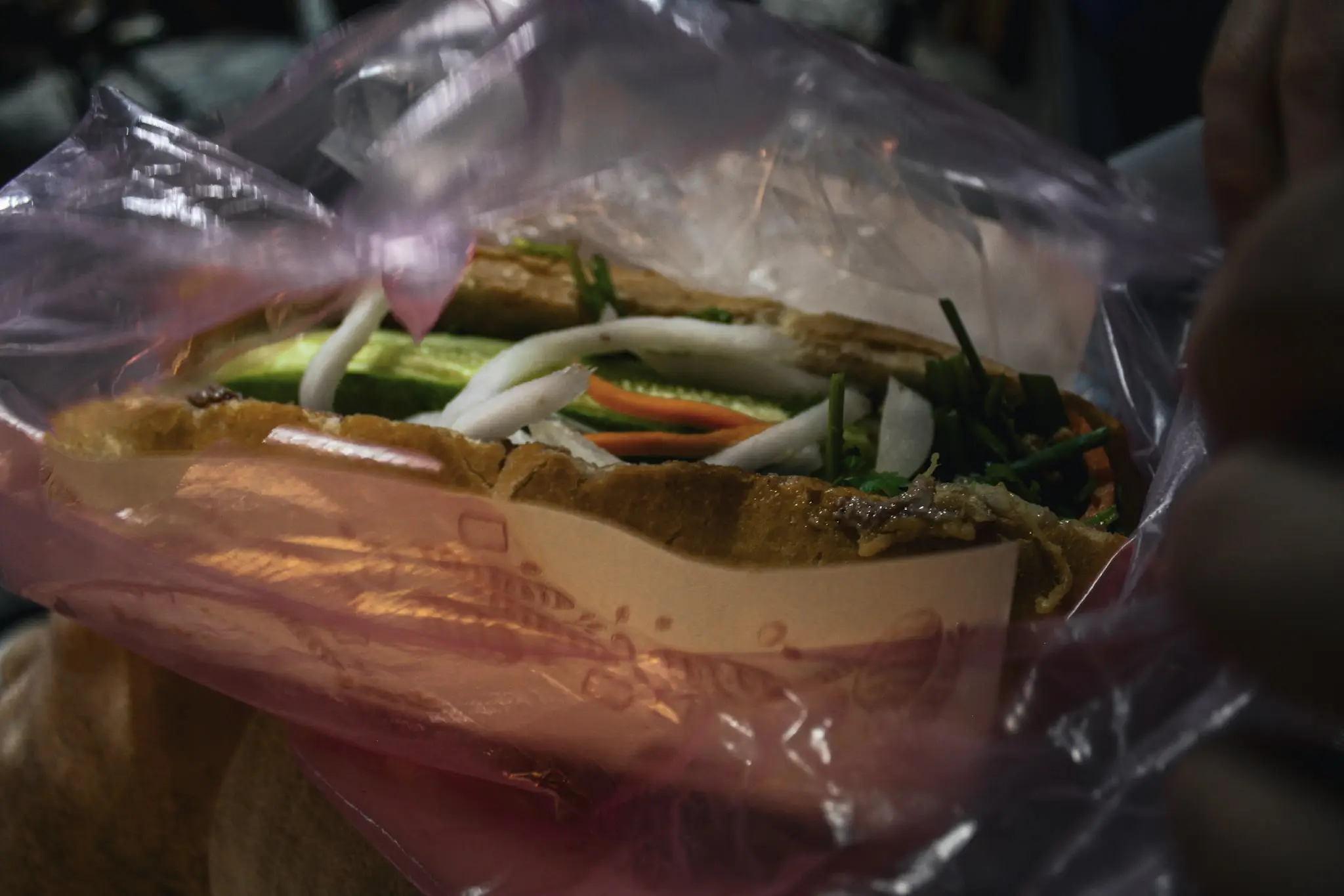 traditional banh mi stall vietnam