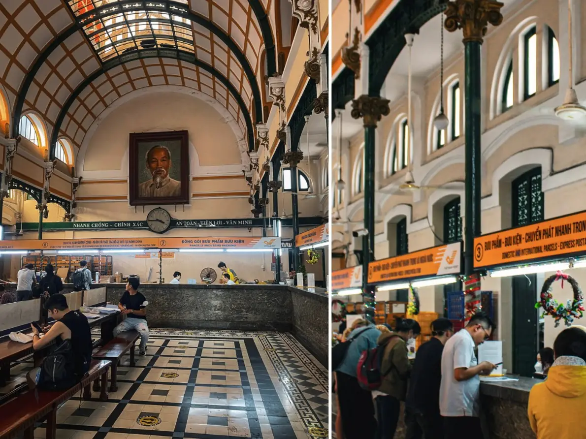 interior ho chi minh post office is a must visit