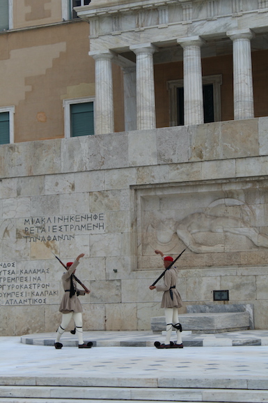 Evzones Standing Gaurd