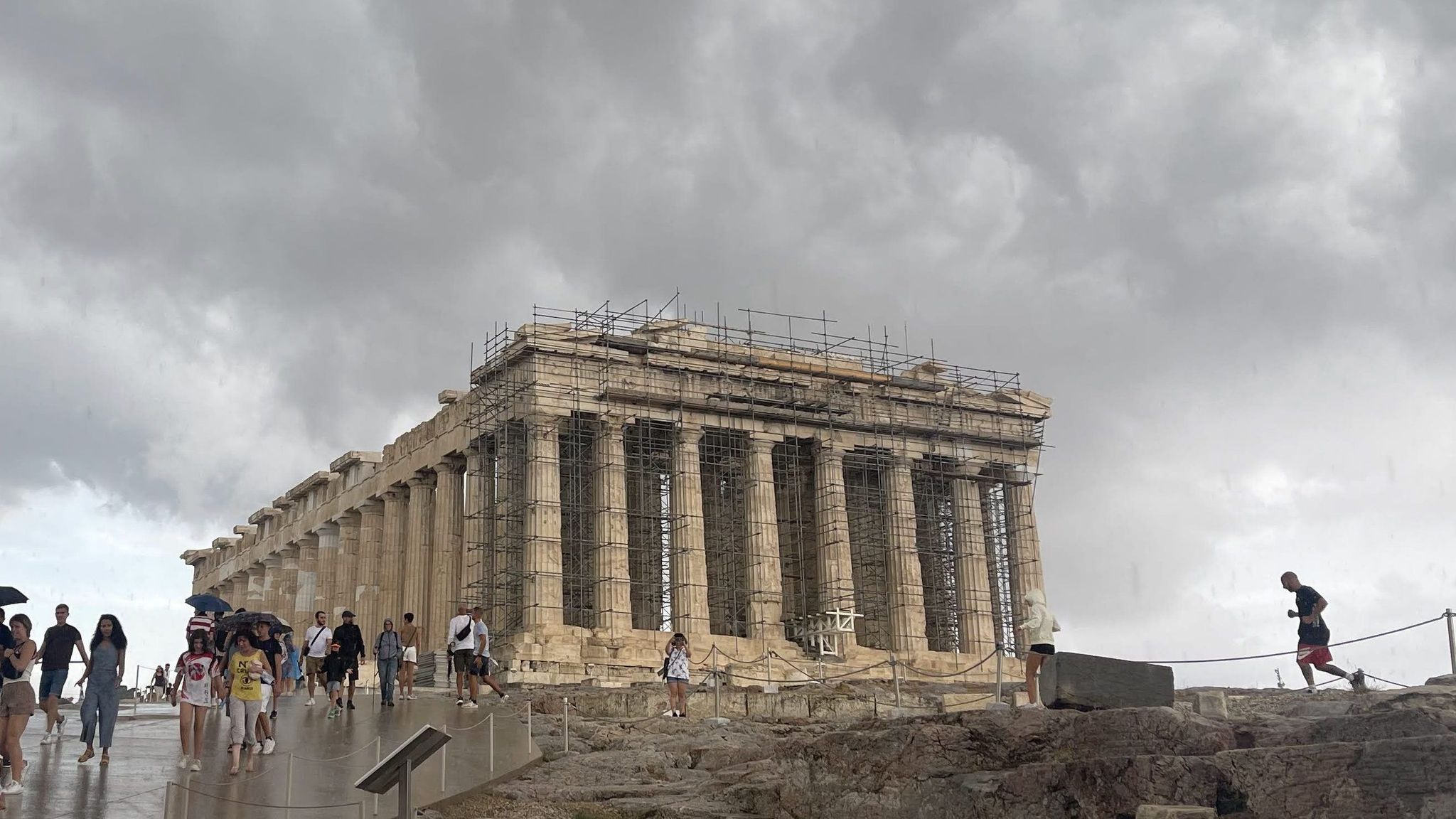 The Acropolis during a storm