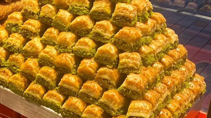 stack of baklava in istanbul