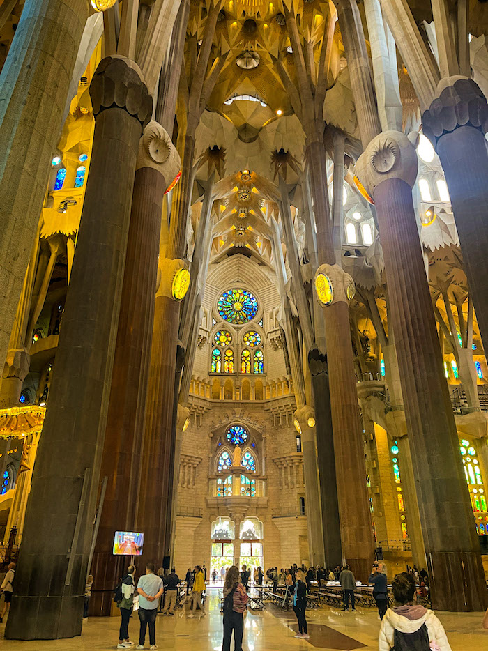 interior of La Sagrada Familia