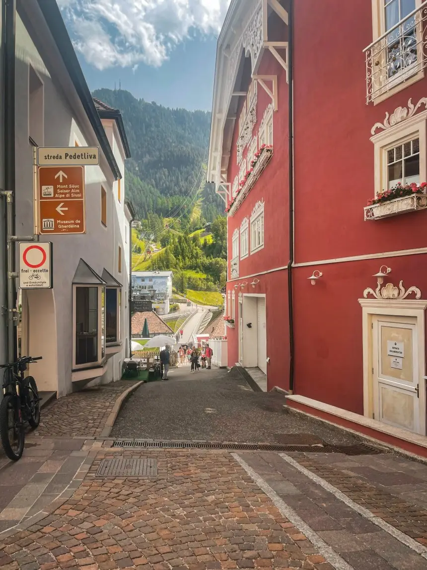 Ortisei ski town italy