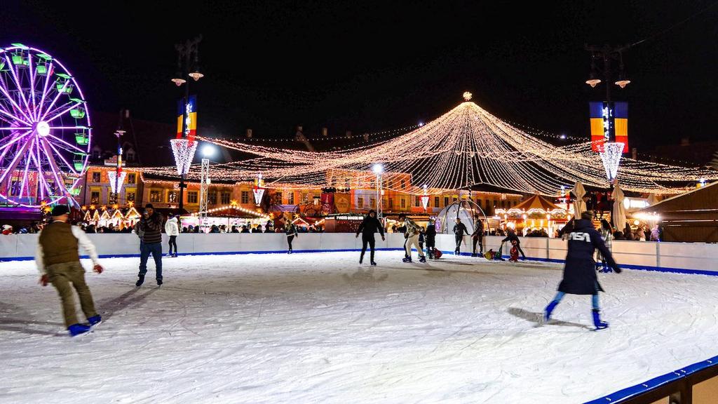 ice skating at Sibiu Christmas Market