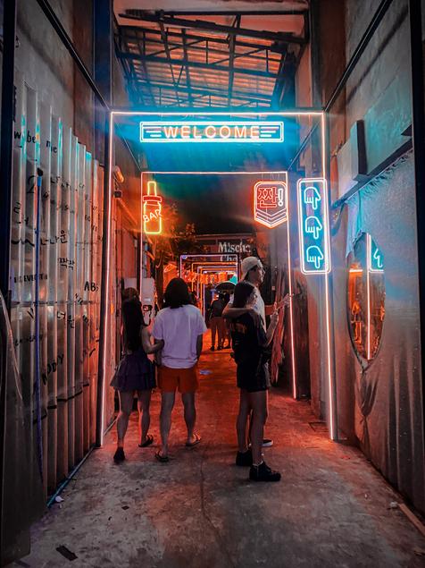 entrance to a bar on khaosan road that you will visit during this 4 day Bangkok itinerary