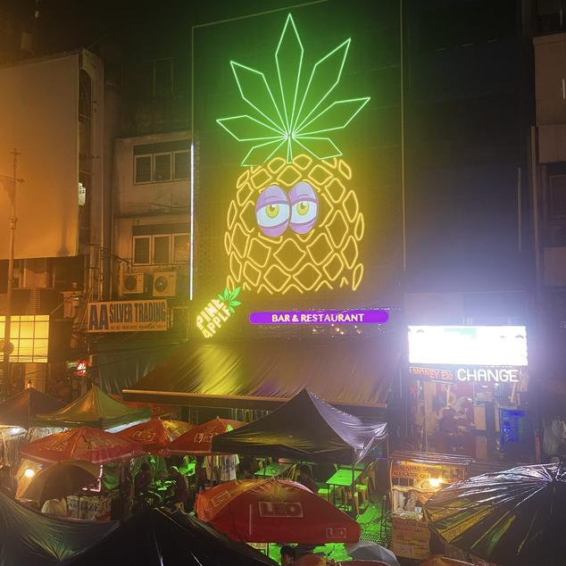 neon bar lights on khaosan road