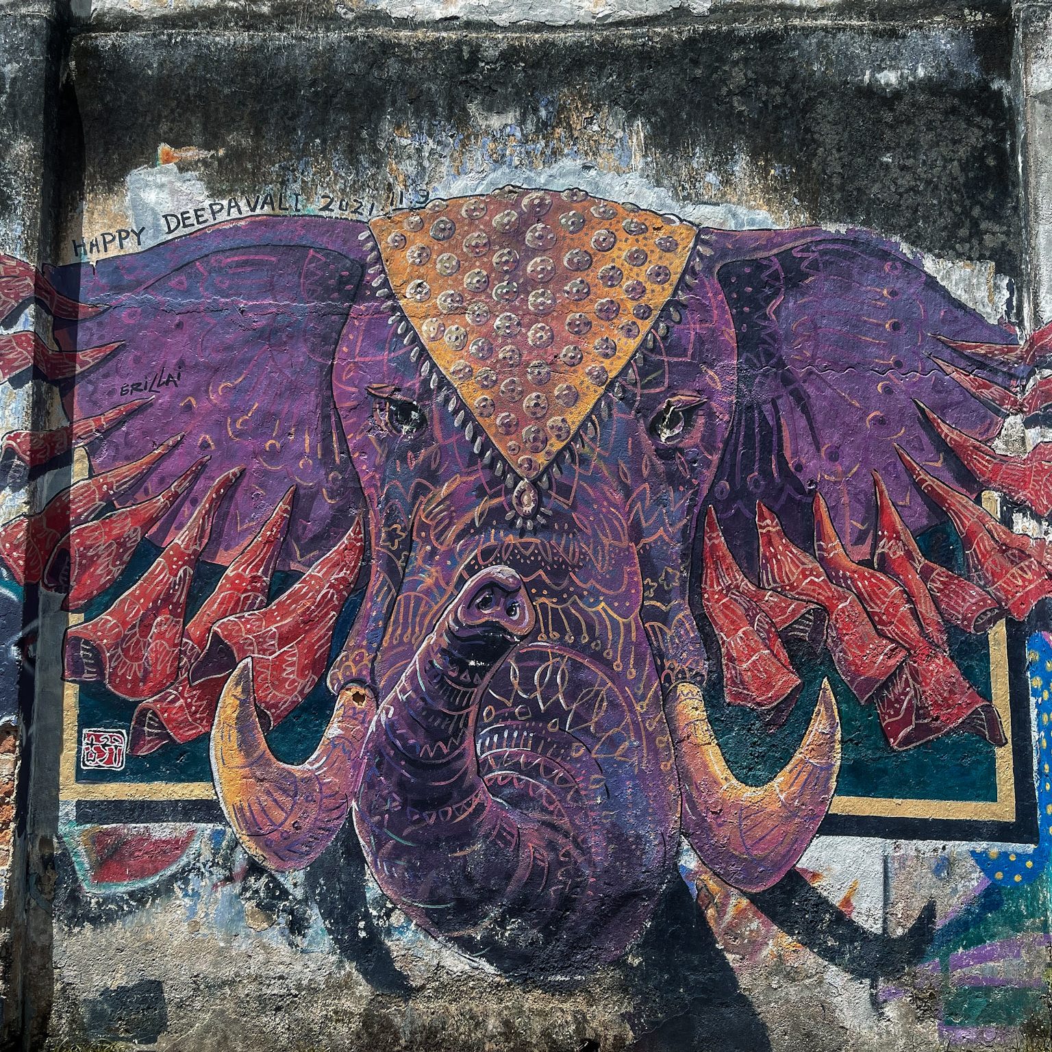 elephant mural - mural art lane