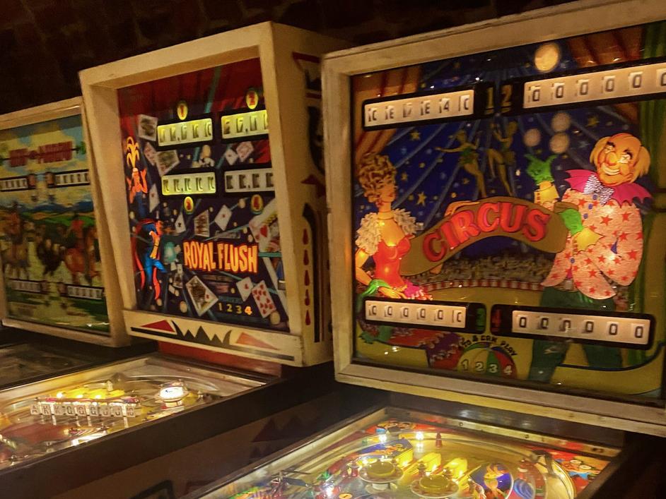 retro games at the pinball museum in Krakow