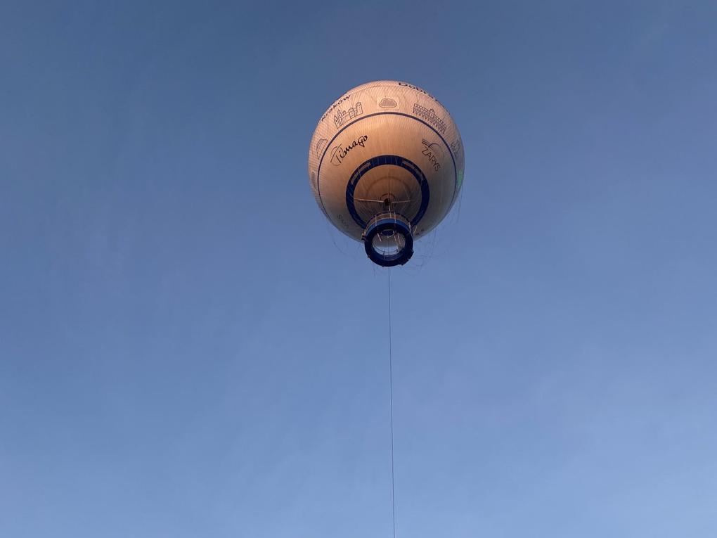 observation balloon in Krakow during flight. One of the most fun things to do in Krakow