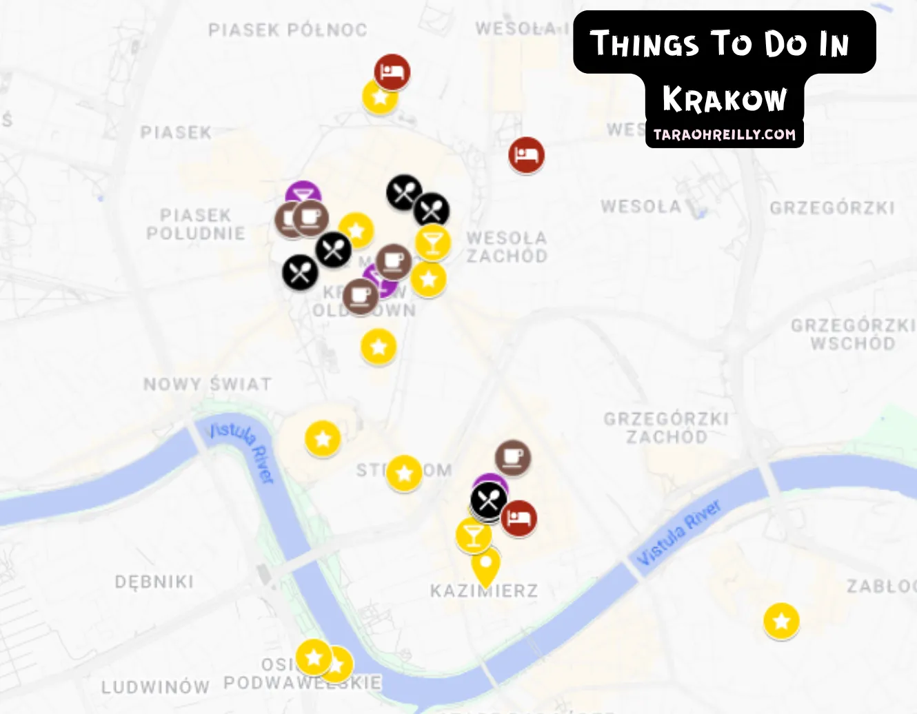 things to do in krakow map