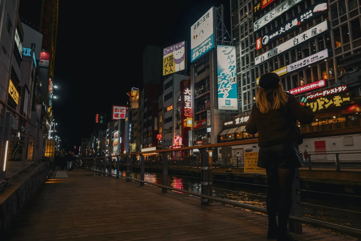 dotonbori lit up during the night - 2 days in osaka itinerary