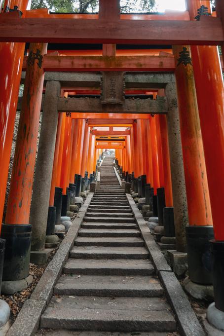 tori gates of fushimi-inari in Kyoto