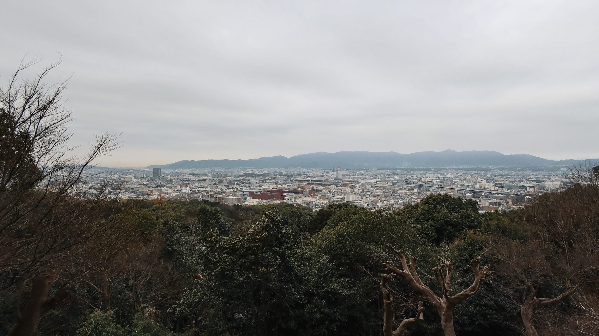 the viewpoint also known as Yotsutsuji Intersection at Fushimi Inari