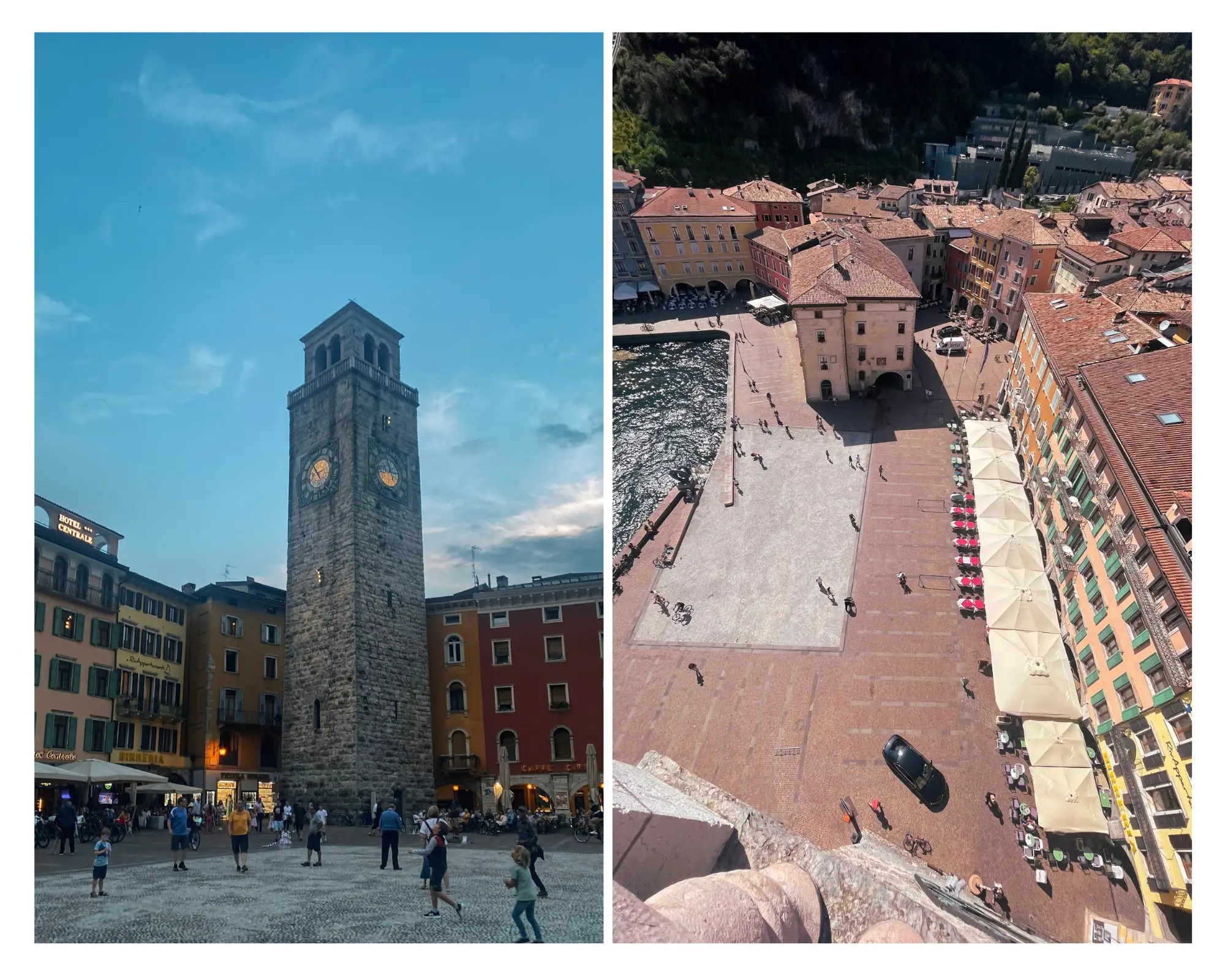 Clock Tower / Torre Apponale on the main pizza in Riva del Garda