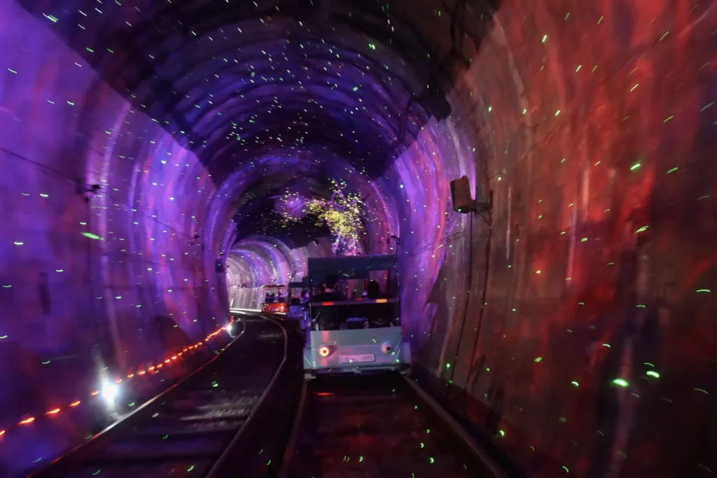 immersive tunnels on the gimyujeong trail at Gangchon railway park