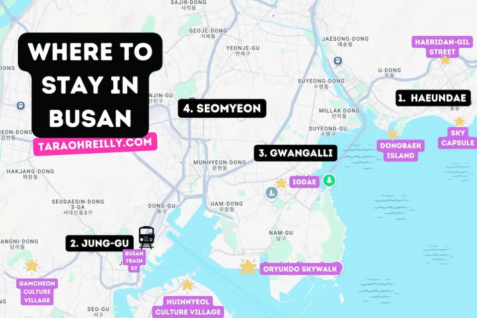 map of where to stay in busan TARAOHREILLY