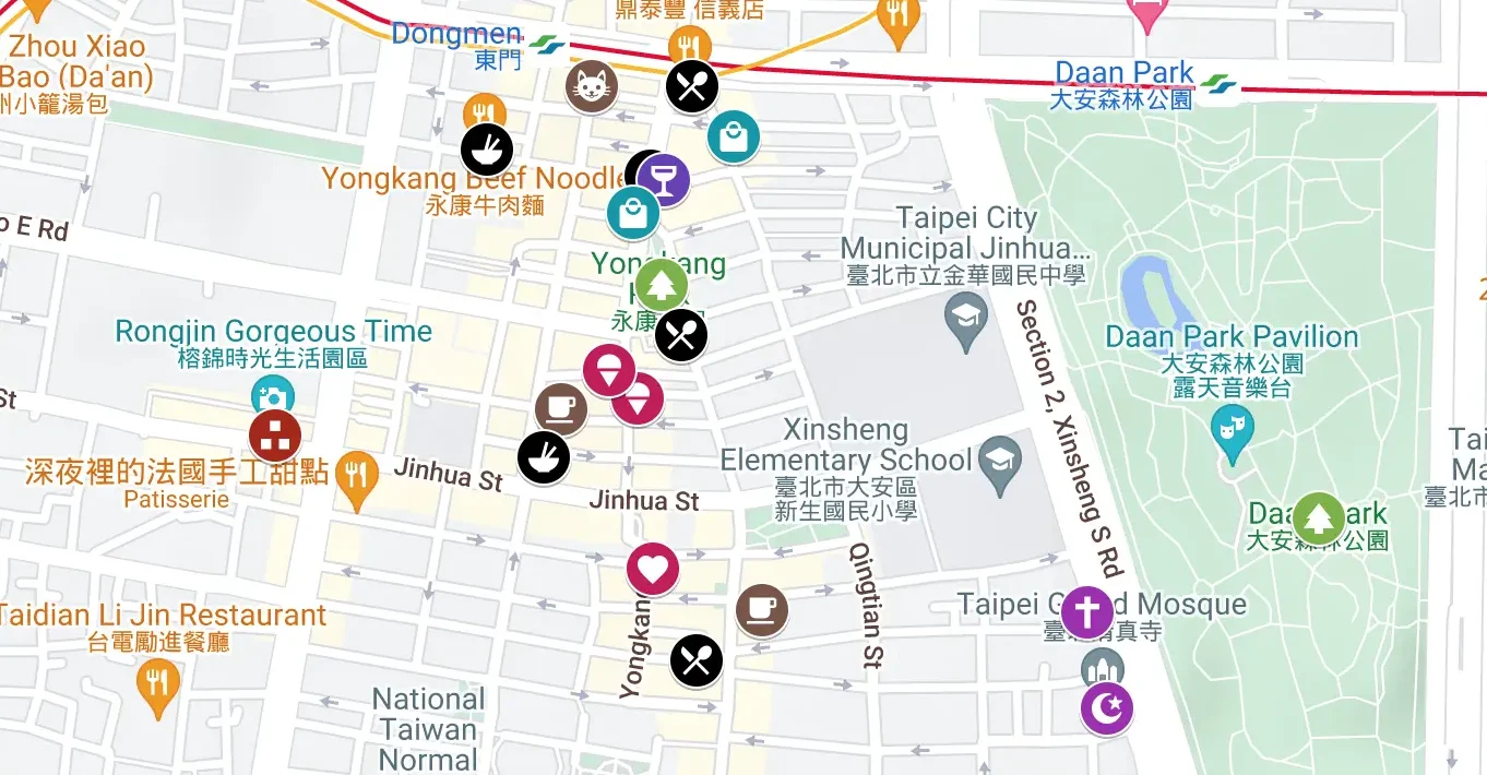 yongkang street map