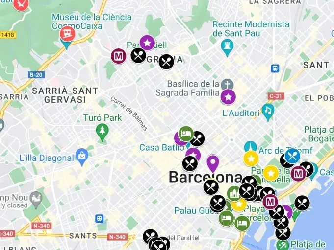 3 days in barcelona itinerary and map