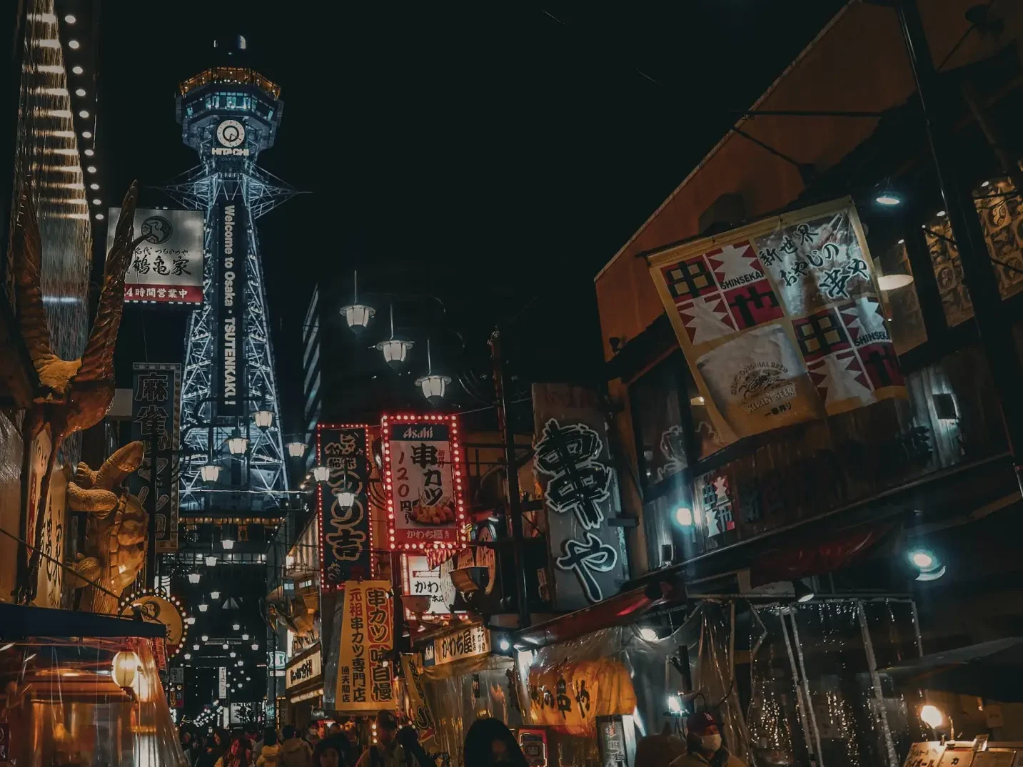 shinsekai things to do in osaka at night