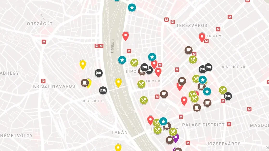 3 days in Budapest itinerary map