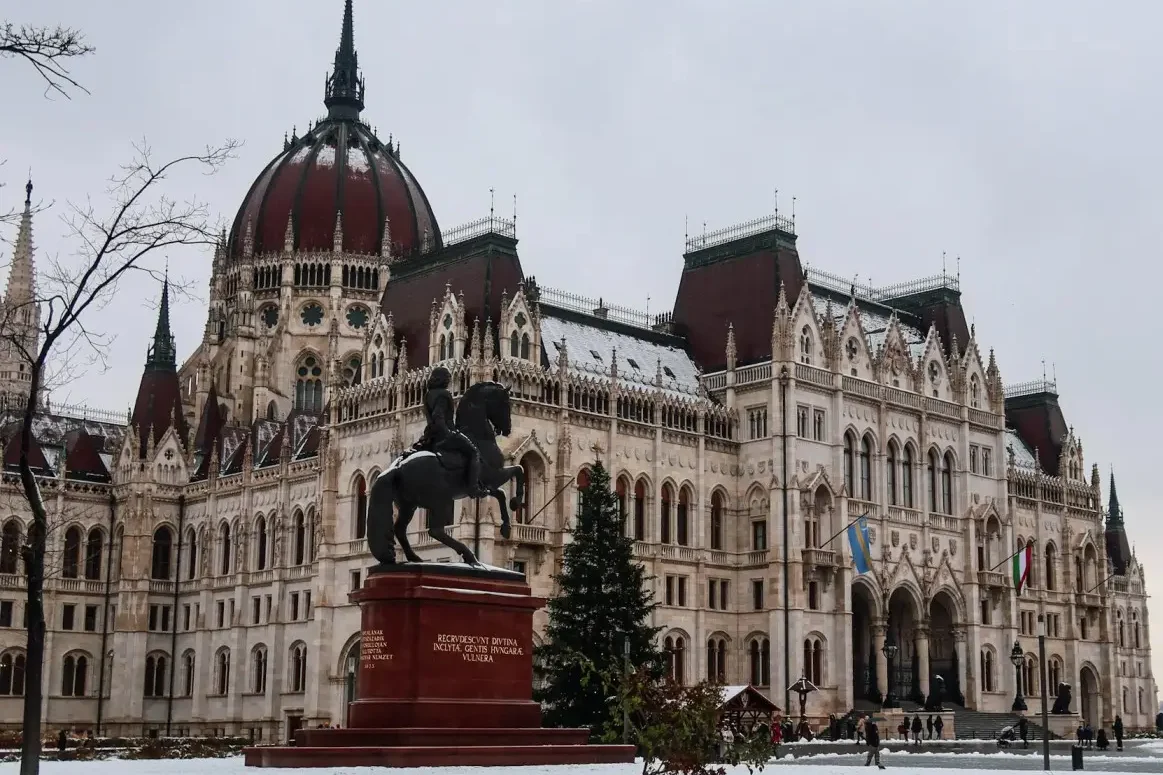 Hungarian parliament building in the snow 3 days in budapest itinerary