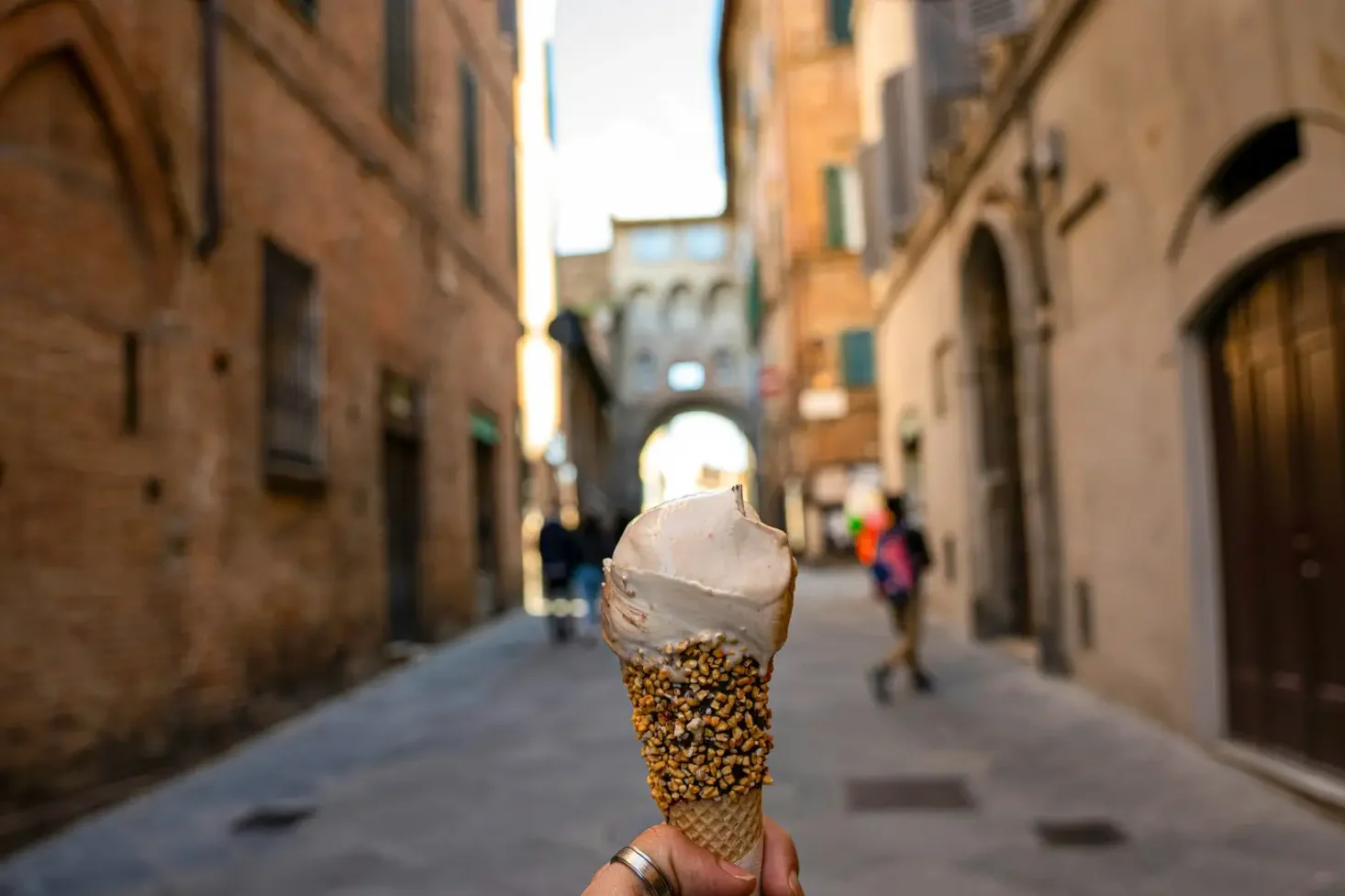 delicious gelato in Siena - much needed fuel on you trip