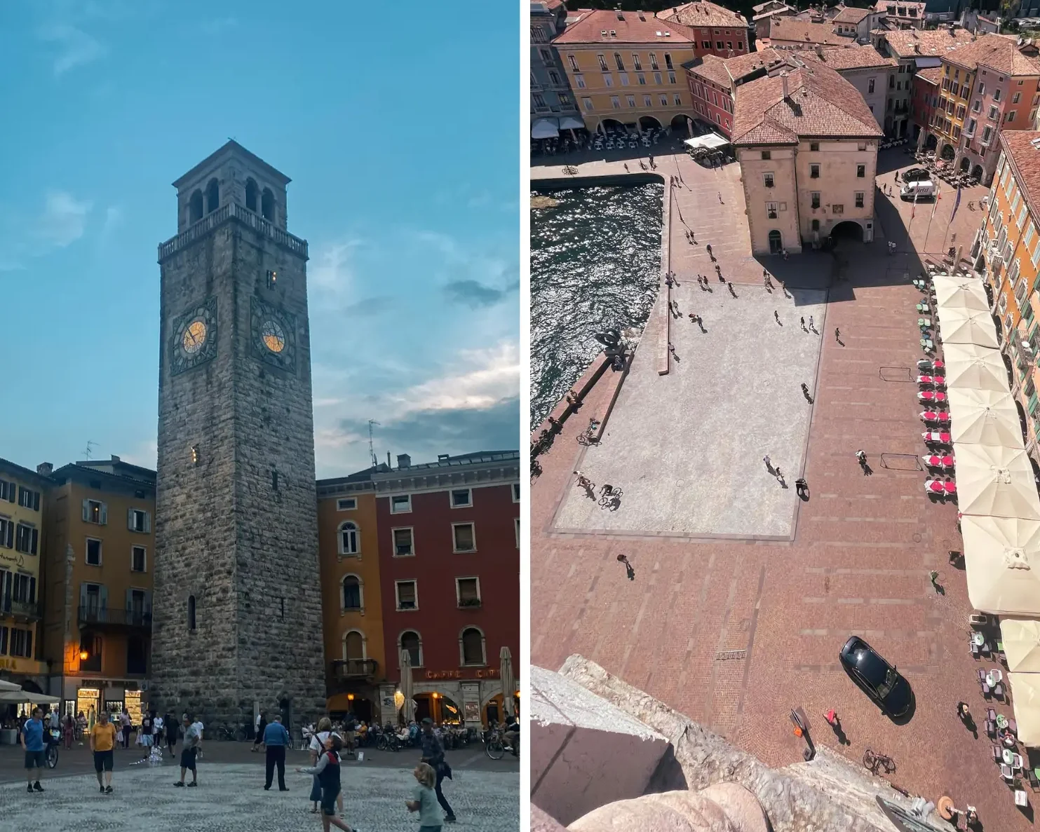 Clock Tower / Torre Apponale on the main pizza in Riva del Garda