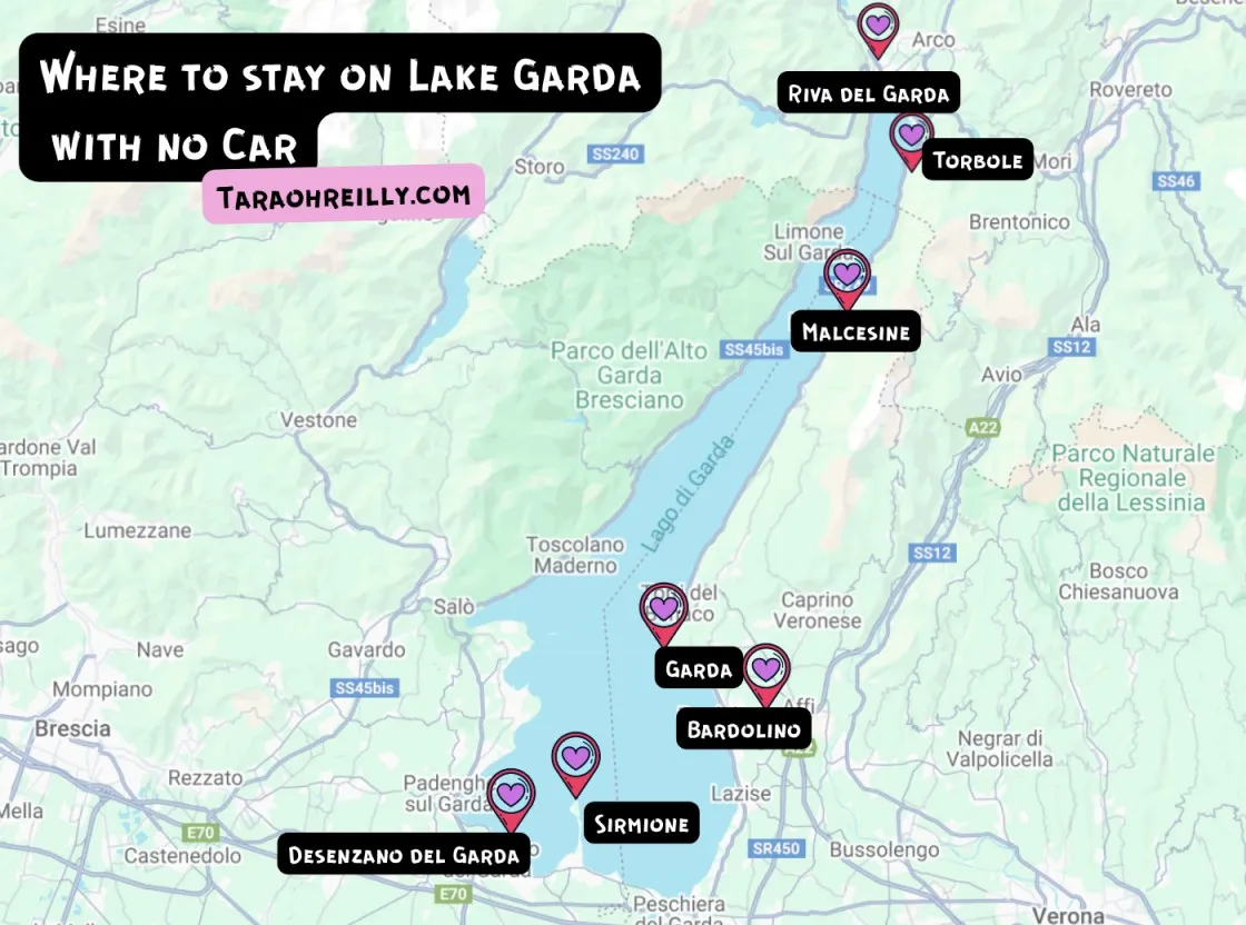 WHERE TO STAY ON LAKE GARDA WITH NO CAR