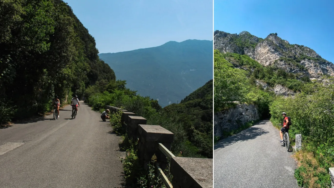 the cycle Sentiero del Ponale