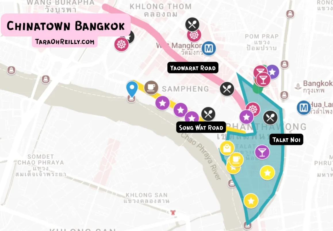 BANGKOK Chinatown map