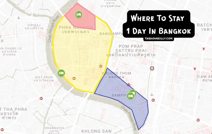 one day in Bangkok itinerary and map