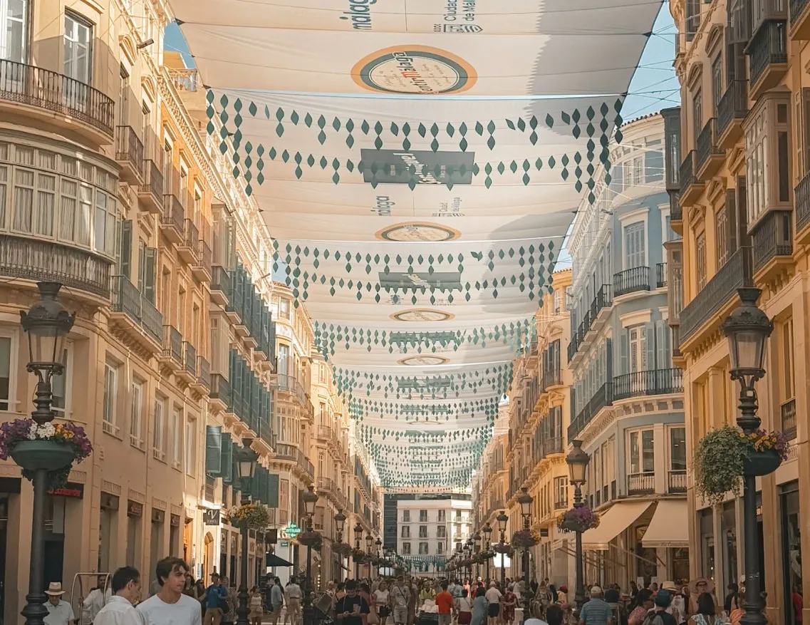 main street malaga old town calle Larios