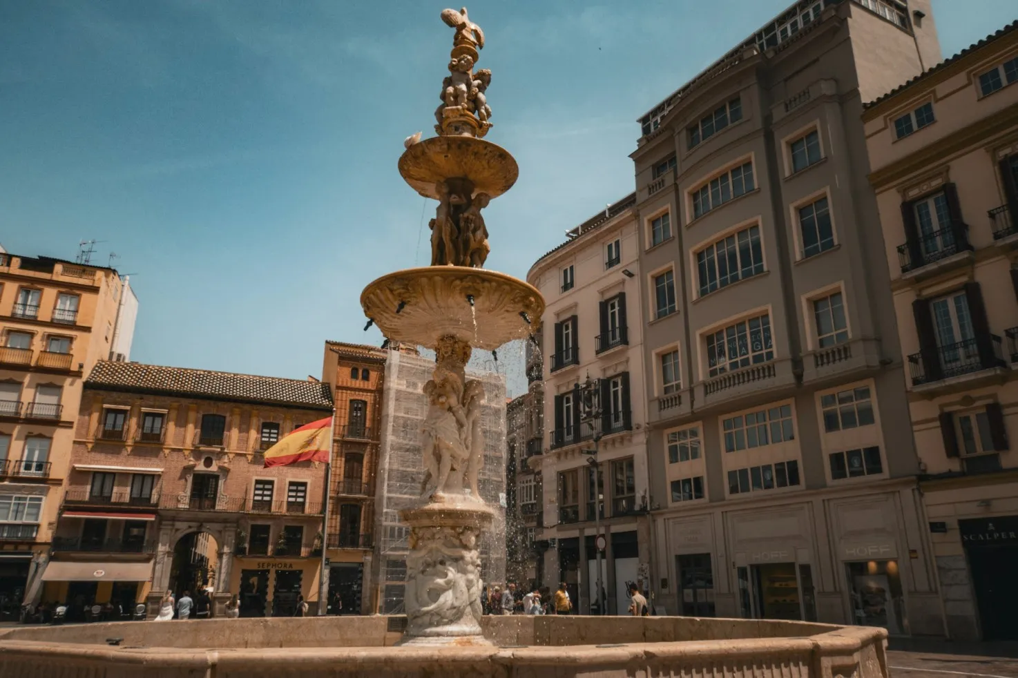 main square malaga old town itinerary