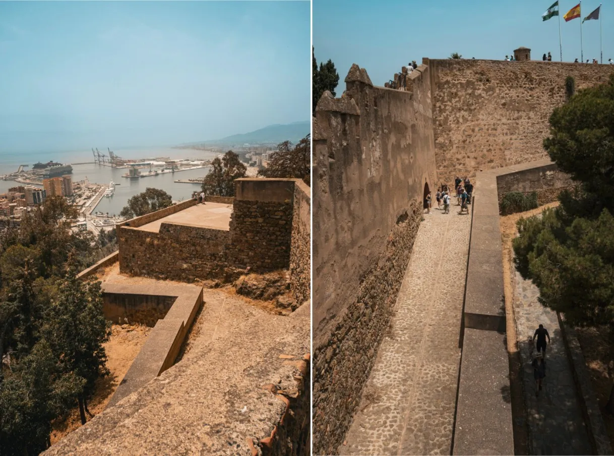 walk the city walls on your 1 day in malaga