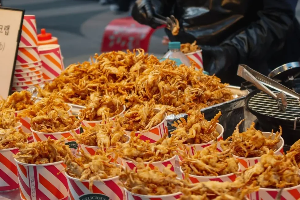 what to eat at myeongdong food market