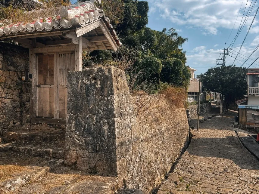 Shuri Kinjo Town Stone-paved Road