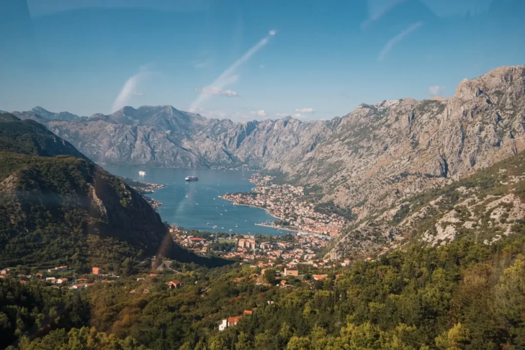 view from lovcen cable car