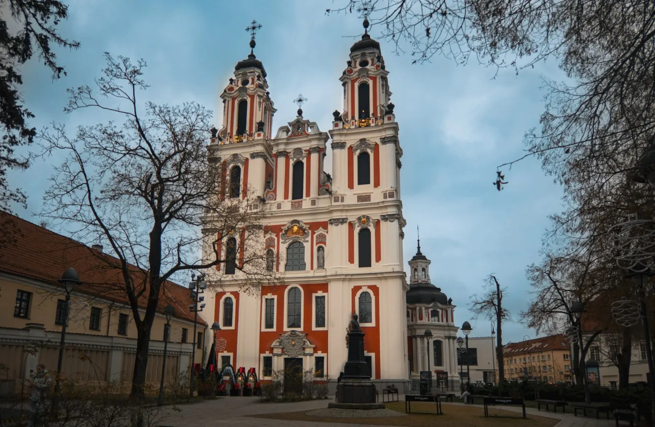 where to stay vilnius old town Saint Catherine's Church
