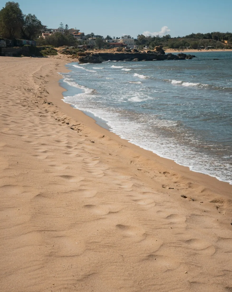 Aptera Beach chania crete sandy beach