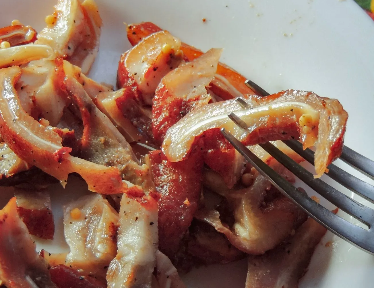 Rūkytos Kiaulių Ausys (Smoked Pig Ears) Lithuanian bar snack