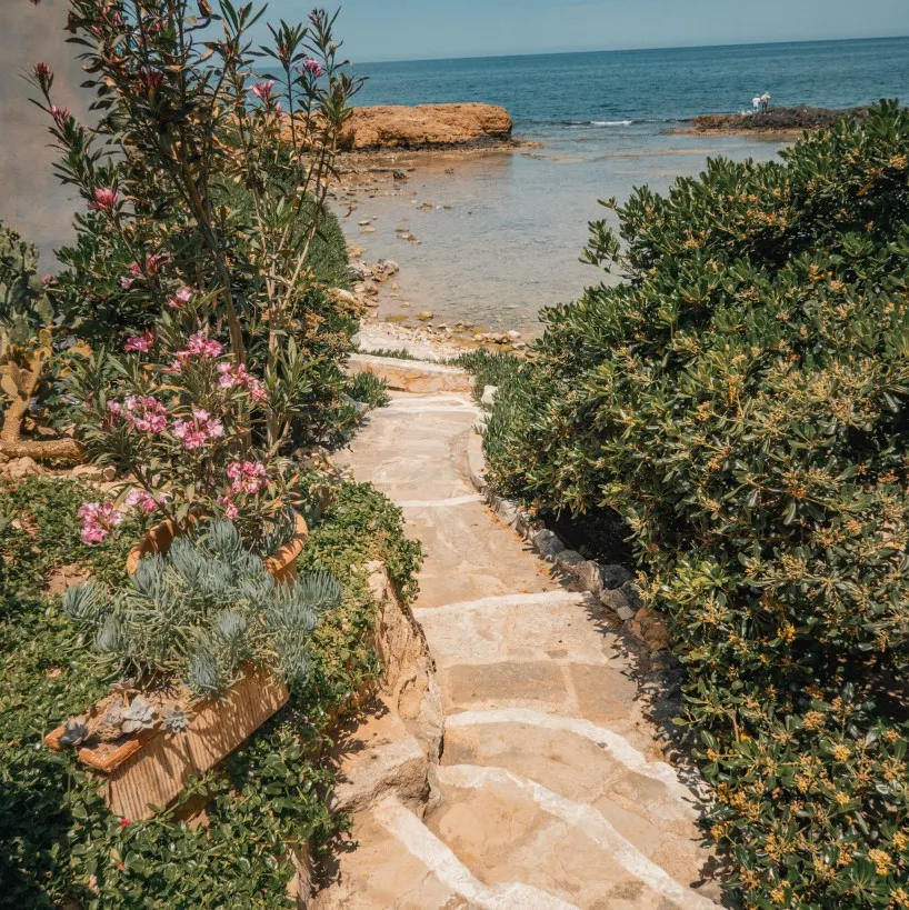 steps leading to beach Tampakaria Chania