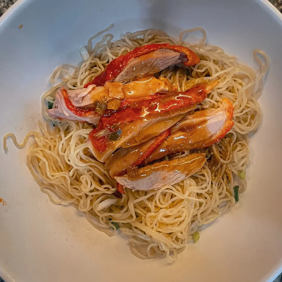 egg noodles and duck Yaowarat Road bangkok chinatown food
