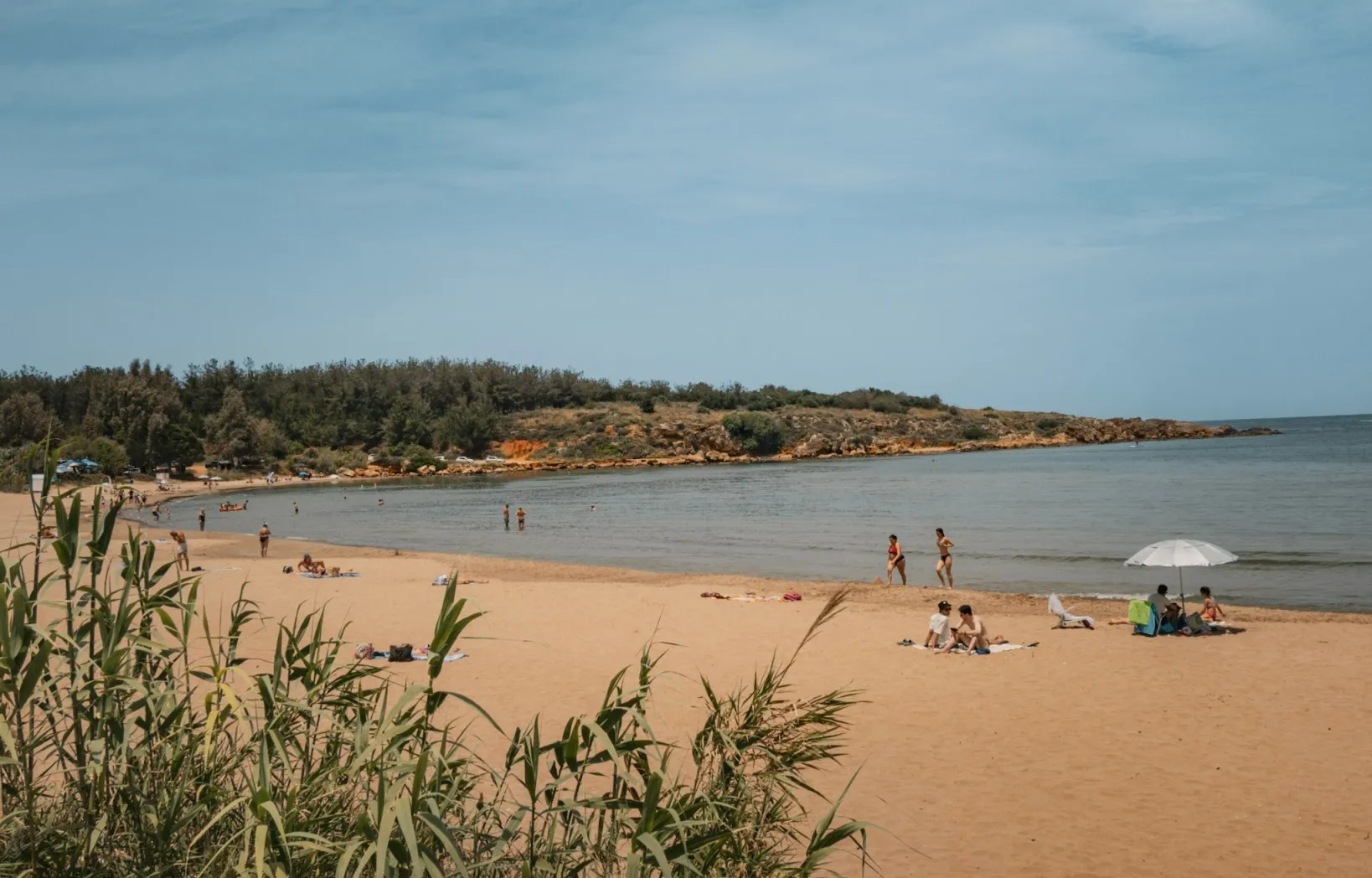 golden beach chania in spring