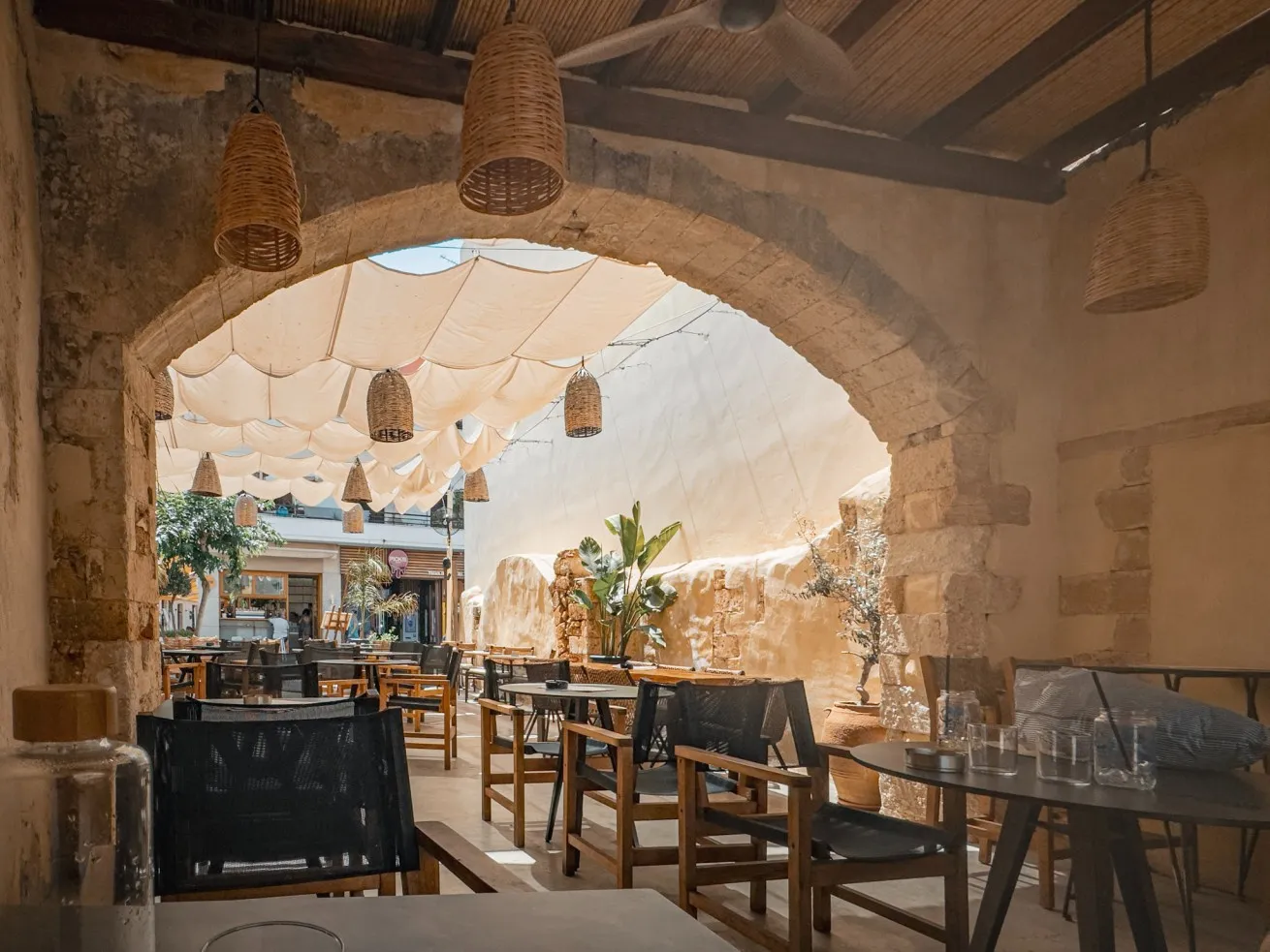 inside enodia restaurant chania