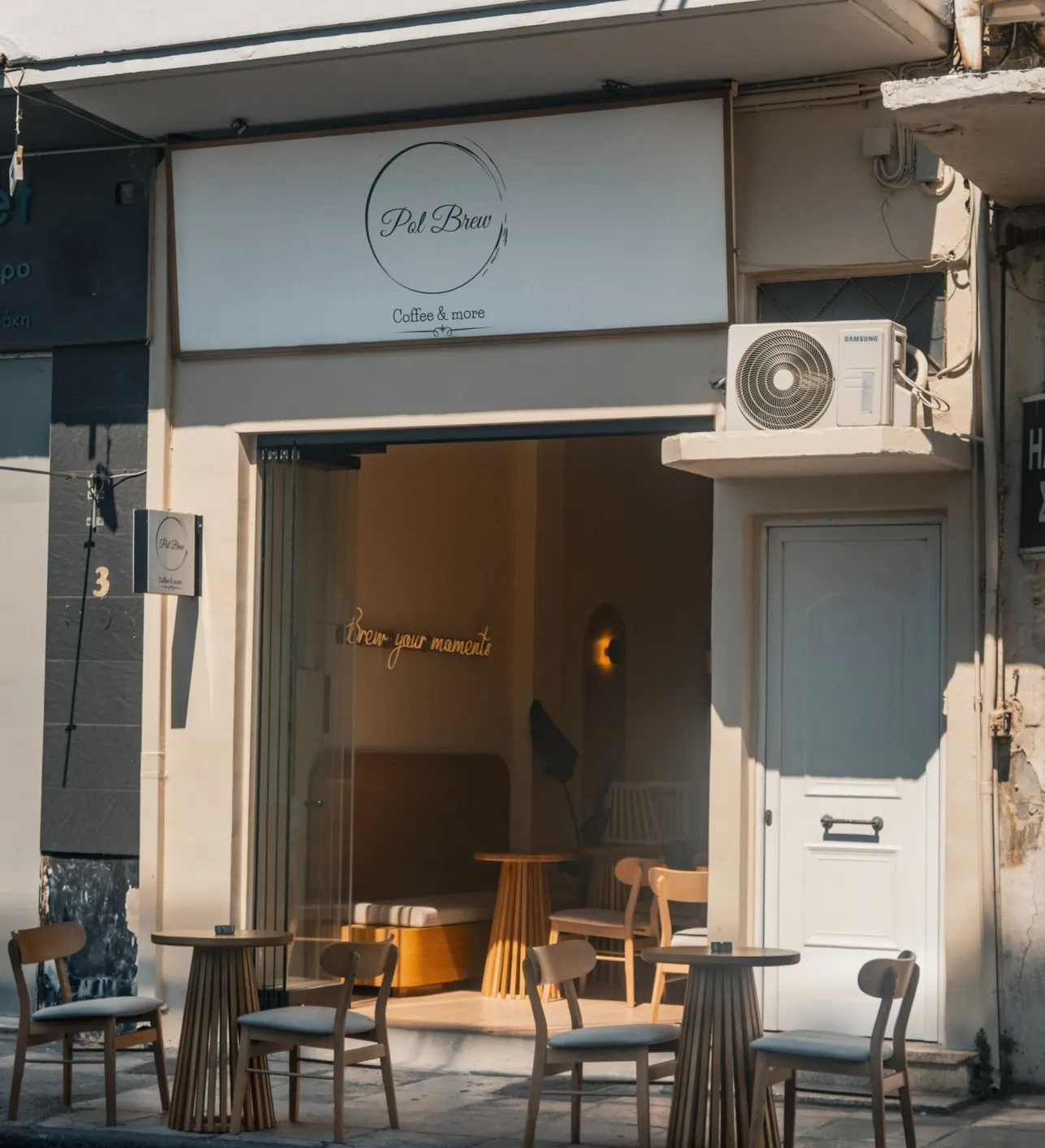 pol brew a local cafe in chania