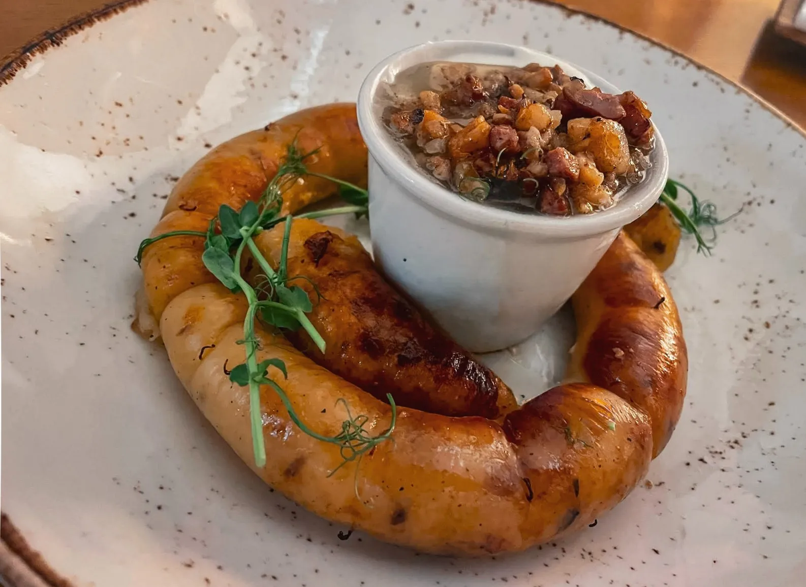 Bulviniai Vėdarai (Potato Sausage) traditional Lithuanian food