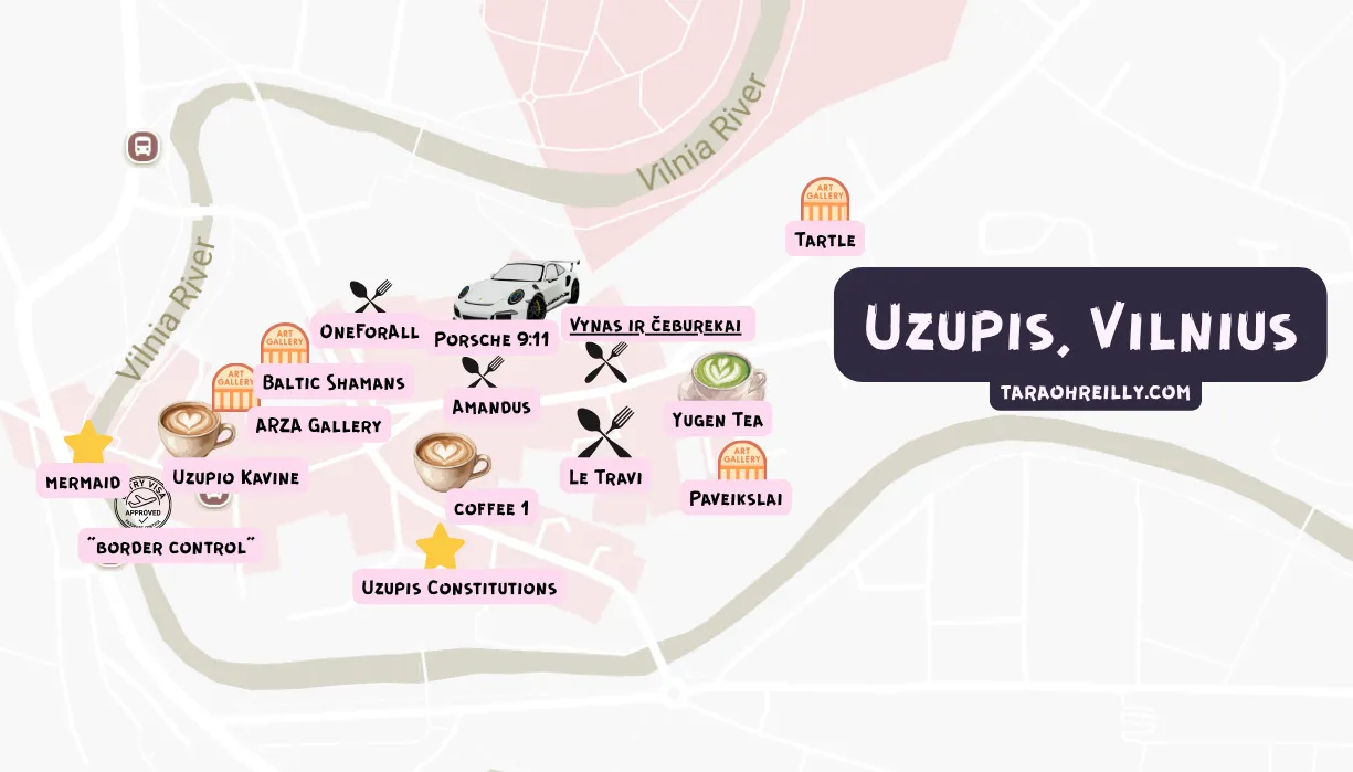 uzupis map tarao'reilly